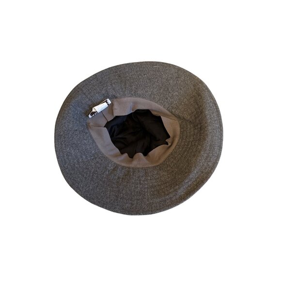 Betmar Womens Herringbone Wool Blend Cloche Boho Retro Hat Gray - Picture 3 of 6